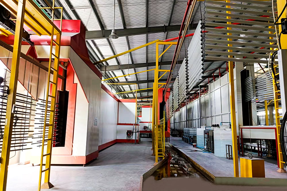 Powder coating line